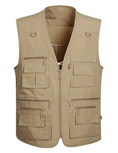Trung Quốc Nhà sản xuất câu cá giản dị bông vải làm việc vest an toàn tiện ích đa túi vest bền Mens chiến thuật vest bán buôn - Product Image 5