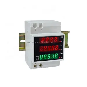 D52-2047 Din-Rail Type Digital AC Voltmeter Ammeter Power Meter 80-300V 100A