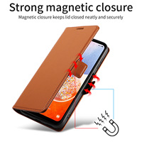 Étui portefeuille pour Samsung Galaxy S26 Ultra S25 S24 en similicuir ultra fin avec compartiment à billets et support paysage