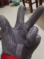 Gants de travail en acier inoxydable 304, résistants aux coupures, en maille métallique, pour boucher, transformation de la viande, protection en cuisine