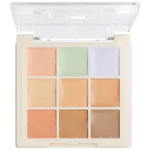 Private Label 9 Farben Face Camouflage Contour Cream Palette Hautun reinheiten & Rötung-Concealer-Palette mit vollständiger Abdeckung