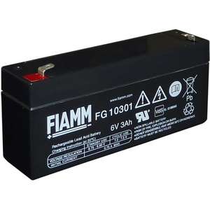 Batería VRLA Recargable Fiamm FG10301 de 6V 3Ah para UPS y Uso Cíclico - Product Image 1