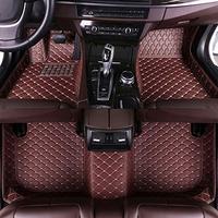Meilleures ventes d'usine, tapis de sol de voiture universels en cuir PU de luxe personnalisés 5D