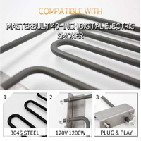 Élément chauffant pour fumoir électrique compatible avec les fumoirs électriques numériques Masterbuilt et Char-Broil de 30 pouces, pièce de rechange 800W