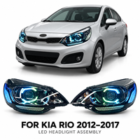 Kit de rétrofit de phares LED pour Kia Rio 2012-2017 avec contrôle Bluetooth via application, feux de jour RGB et clignotants dynamiques