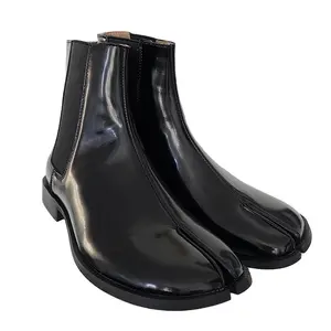 2024 neuer Stil Unisex Mode Knöchel Stiefel Frühjahr Tabi Schuhe Senden Socken geteilte Zehen Schuhe stilvolle Lederstiefel für Damen und Herren