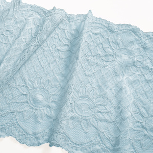 Light Blue Eco-Friendly <strong>Stretch</strong> <strong>Lace</strong> Trim <strong>Stock</strong> <strong>Lace</strong> <strong>Fabric</strong> for Garment Accessories - Product Image 3