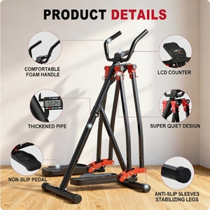 TBFIT Appareil de cardio-training pliable Air Climber avec mouvement à 360 degrés pour la maison, amincissement des jambes, glisseur, marcheur et <span class=keywords><strong>rameur</strong></span> de <span class=keywords><strong>fitness</strong></span> cardio - Product Image 4