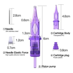 Hadiyah 20PCS RM <span class=keywords><strong>MAST</strong></span> PRO Aiguilles De Cartouche De Tatouage Ronde Magnum Stérilisé Maquillage Permanent Machine Tatouages Fournitures - Product Image 4