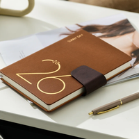 Agenda hebdomadaire A5 à couverture rigide 2026, style vintage, pour affaires, avec logo personnalisé, coffret cadeau de luxe, carnet de notes, journal, esthétique de bureau, gestion du temps