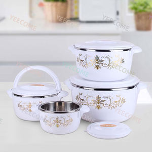 مجموعة سخانات طعام YJM2978B بسعة 1+2+4+6 لتر، 4 قطع، مجموعة سخانات طعام شعبية للطبخ على سطح المطبخ - Product Image 5