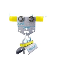 Sistema de Cableado Festoon, Carro Portacables de Acero Galvanizado/Acero Inoxidable 304, Polea para Riel en C, Grúa Aérea de Servicio Pesado, Gancho en U con Amortiguador