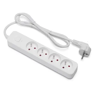 4 ways french ac desktop power strip table power socket