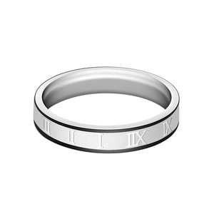 yunnique Titanium Steel Roman Numeral <b>Rings</b> Minimalist Black <b>Couple</b> <b>Rings</b> For Women Men Jewelry - Product Image 5