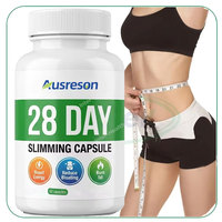 Ausreson Fat Burn 28 jours – Capsules amincissantes pour le foie et le ventre plat – Compléments brûle-graisses – Capsules à base de plantes 28 jours