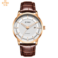 Eyki OEM, ensemble de montres mécaniques de luxe pour hommes, montre automatique avec bracelet en cuir, ensemble de bracelets en cuir