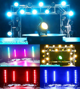 Projecteur stroboscopique LED rétro 800W Ambre + <span class=keywords><strong>Blanc</strong></span> Chaud + RGB, étanche IP66 Pro, pour DJ, concerts et effets de scène clignotants - Product Image 4