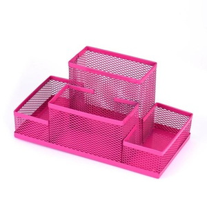 Desk Organizer Desktop Mesh <b>Pen</b> Pencil Holder with 4 Compartments Office Home School Classroom Accessories Cool Supplies - Product Image 5