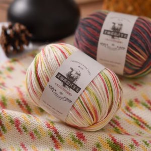 Fil <span class=keywords><strong>de</strong></span> <span class=keywords><strong>Laine</strong></span> Mérinos Fantaisie Teint en Espaces Dégradé Arc-en-ciel pour Tricot Manuel DIY Crochet Doux Moyen Fin 212 Varié <span class=keywords><strong>Pelote</strong></span> <span class=keywords><strong>de</strong></span> Fil 50g - Product Image 3