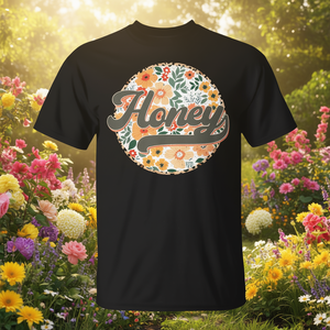 T-Shirt Floreale Retrò da Donna, Girocollo, Manica Corta, Stampa Digitale, Regalo Promozionale per Adulti - Product Image 3