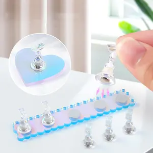 Wholesale Nail Tips Stand Holder False Nail Tip Manicure Tool Magnetic Training Fingernail Nail Tips Display Practice Stands