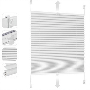 Store plissé occultant sans perçage 80x130cm, tendu, <span class=keywords><strong>opaque</strong></span>, protection solaire, blanc - Product Image 2