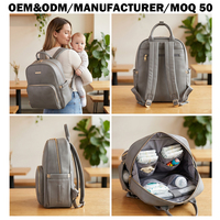 Premium Vegane Leder-Wickeltasche Rucksack Schicker Umweltfreundlicher Mama-Rucksack Private Label Individuelles Logo OEM-Hersteller