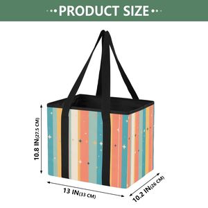 Heavy Duty Reusable Grocery <b>Bags</b>, Collapsible Shopping Tote with Handles, Waterproof <b>Foldable</b> Basket for Car Trunk - Product Image 2