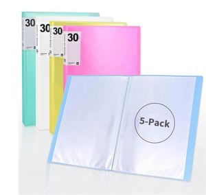 Paquete de 4 Fundas Protectoras Resistentes de Plástico Transparente con 30 Bolsillos para Carpeta de Archivos, Portafolio de Arte, Presentación de Documentos, Protectores de Libros Resistentes - Product Image 2