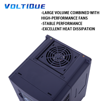 Convertisseur de fréquence triphasé 4 kW 380 V haute/basse tension 60 Hz 50 Hz à commande vectorielle IP20 VFD, directement de l'usine VOLTIQUE