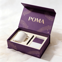 Boîte cadeau magnétique personnalisée de luxe écologique et recyclée pour invitations de mariage, cartes de visite, chaussettes