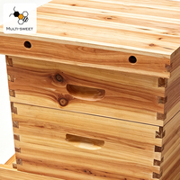 Ruche en bois de sapin de qualité supérieure, 10 cadres, double super Langstroth, kit de ruche à abeilles, en stock, réduction sur les achats en gros