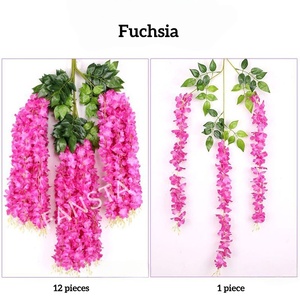 FANSTA ขายส่งดอกวิสทีเรียประดิษฐ์ ดอกไม้ผ้าไหมแขวนเพดานห้องใต้หลังคาโรงแรม ผู้จำหน่ายดอกไม้ประดิษฐ์ - Product Image 5