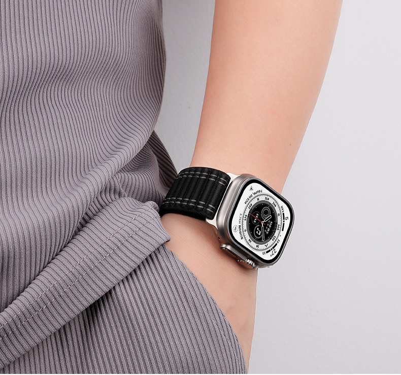 New Woven Nylon Loop Watch Strap for Apple Watch Series 10/9/8/7 Band 46mm 49mm 45mm 44mm Bracelet Ultra Wristband Belt Sports