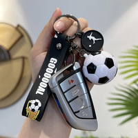 Porte-clés Mini Ballon de Football Européen Simulé, Motif Ballon de Foot, Cadeau Souvenir, Pendentif de Sac à Dos en Plastique Acrylique