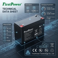 12V 6,5Ah Batterie für unterbrechungsfreie Stromversorgung, geeignet für Notbeleuchtung, elektronische Instrumente, Feuermelder.