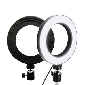 Lampe annulaire LED pour appareil photo, pour vidéo YouTube et maquillage, avec chargeur USB, variateur, support <span class=keywords><strong>de</strong></span> <span class=keywords><strong>Table</strong></span> <span class=keywords><strong>de</strong></span> bureau - Product Image 1