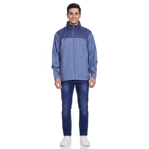 Vente en gros en ligne Vêtements de sport Entraînement Veste de pluie imperméable pour hommes pour le cyclisme Pullover Windbreaker Imperméable Zip up Veste de pluie à capuche - Product Image 1
