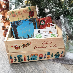 Cajas de regalo de Nochebuena personalizadas Artesanía de madera Cajas de regalo de madera elegantes y letreros de pared para regalos de vacaciones - Product Image 6