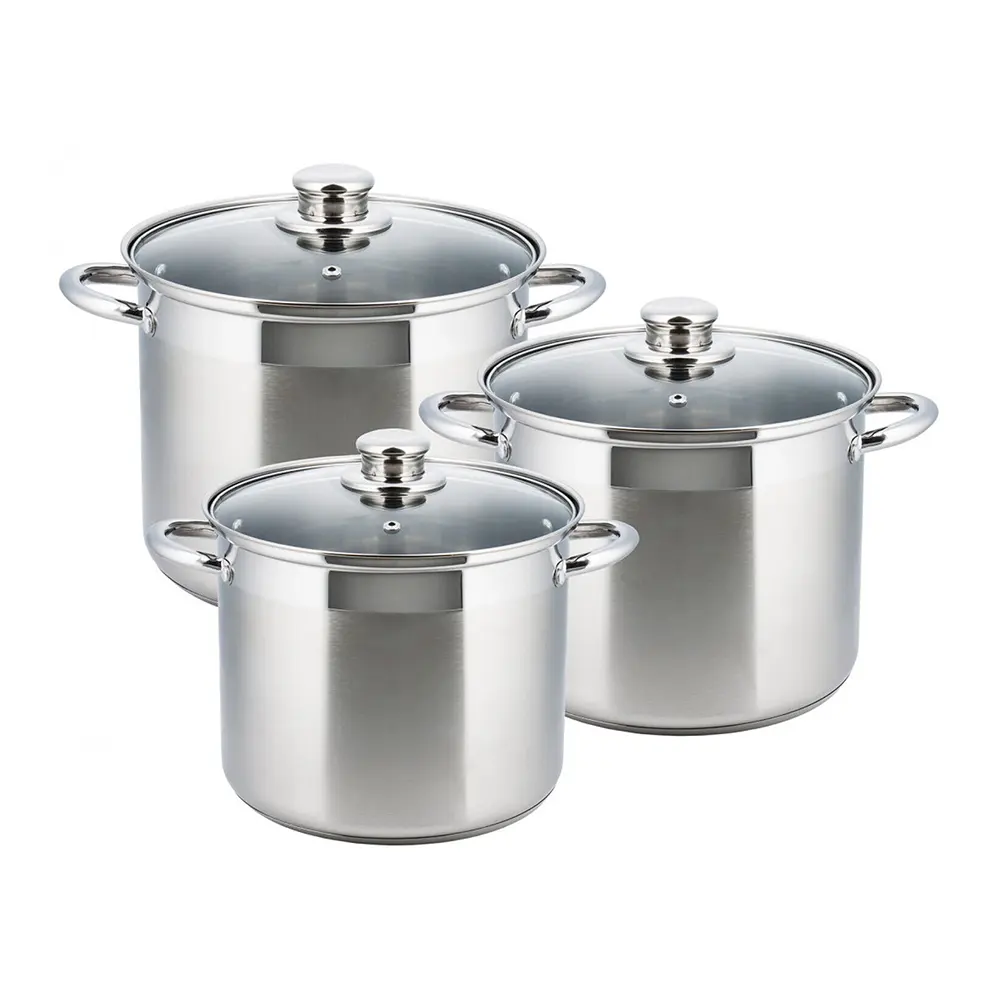 Wholesale Cookware Anti-Stick Stainless Steel Cooking Pot Set Kitchen Cookware Set For Gas And Induction Cooker