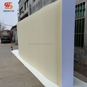 Fondo de Papel Rígido Plegado con Volantes en Color Blanco Marfil, Tamaño Personalizado, para Decoración de Escenarios de Boda - Product Image 2