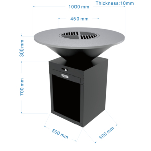 Parrilla de carbón de acero Corten. Disfrute de la barbacoa en la elegante parrilla tostada. Mejora tu experiencia con nuestro BBQ Brasero - Product Image 4