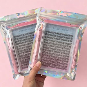 Cils en éventail DIY en gros, cils en éventail <span class=keywords><strong>manga</strong></span>, faux cils en éventail, kit d'extensions de cils moelleux 100D, cils en éventail mixtes - Product Image 2
