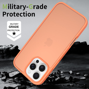 Coques de téléphone portable pour 15 Pro Max, luxe, mat, givré, effet peau de bébé, dos en PC, cadre en TPU, antichoc, anti-traces de doigts - Product Image 3