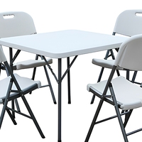 Table pliante carrée en fer moderne 88 cm YODA YD-OTZ88 pour la maison, l'extérieur, l'entrepôt et le parc