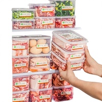 Boîte de conservation pour réfrigérateur, conteneur alimentaire hermétique empilable pour la maison, idéal pour la congélation des fruits, légumes et œufs en cuisine, en PP