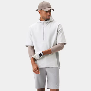 <span class=keywords><strong>Gilet</strong></span> de golf personnalisé 2025 avec logo, pull de golf à manches courtes et fermeture éclair quart de tour pour homme - Product Image 4