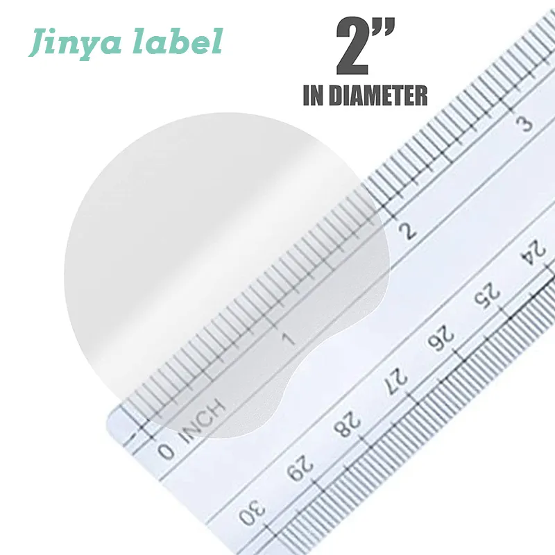Runde klare Siegel aufkleber Transparenter Umschlag Mail Wafer Seal Selbst klebende Packung Kreis Etiketten punkte mit Perforation linie