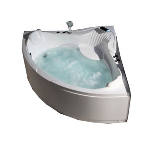<span class=keywords><strong>Baignoire</strong></span> Balnéo d'Angle pour Couples, <span class=keywords><strong>Baignoire</strong></span> en Acrylique <span class=keywords><strong>avec</strong></span> Jets d'Air à Bulles pour <span class=keywords><strong>Salle</strong></span> <span class=keywords><strong>de</strong></span> <span class=keywords><strong>Bain</strong></span>, Forme Cœur Ronde, <span class=keywords><strong>Baignoire</strong></span> Hydromassante - Product Image 1