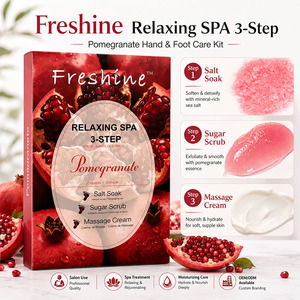 Kit de Spa para Pedicura, Set de Cuidado de la Piel de los <span class=keywords><strong>Pies</strong></span>, Pedicura de Lujo en 3 Pasos con Sal para Pedicura, Exfoliante y Loción de <span class=keywords><strong>Masaje</strong></span> - Product Image 2